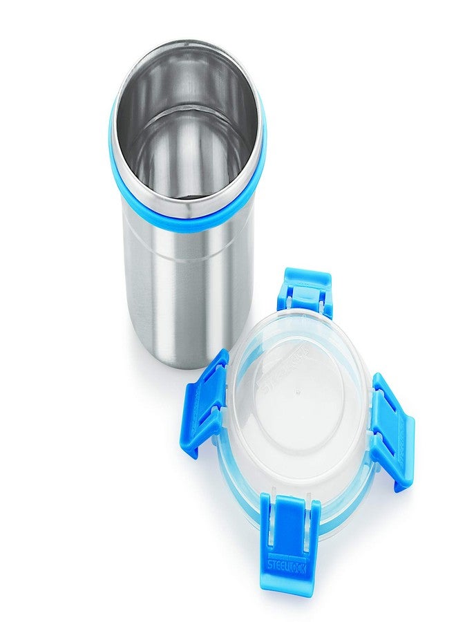 STEELLOCK علبة تخزين طعام محكمة الإغلاق ومقاومة للتسرب من الفولاذ المقاوم للصدأ من ستيللوك، مع غطاء، مجموعة من 3 قطع، سعة كل منها 350 مل (SL-202) - Image 3